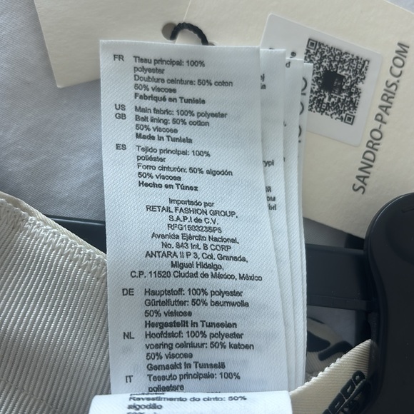 SANDRO PATTERNED FLOATY TROUSERS brand new with tags size 42,US size 10 - Picture 5 of 5